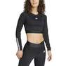 Women Hyperglam Training Crop Long-Sleeve Top, Black, A701_ONE, thumbnail image number 4