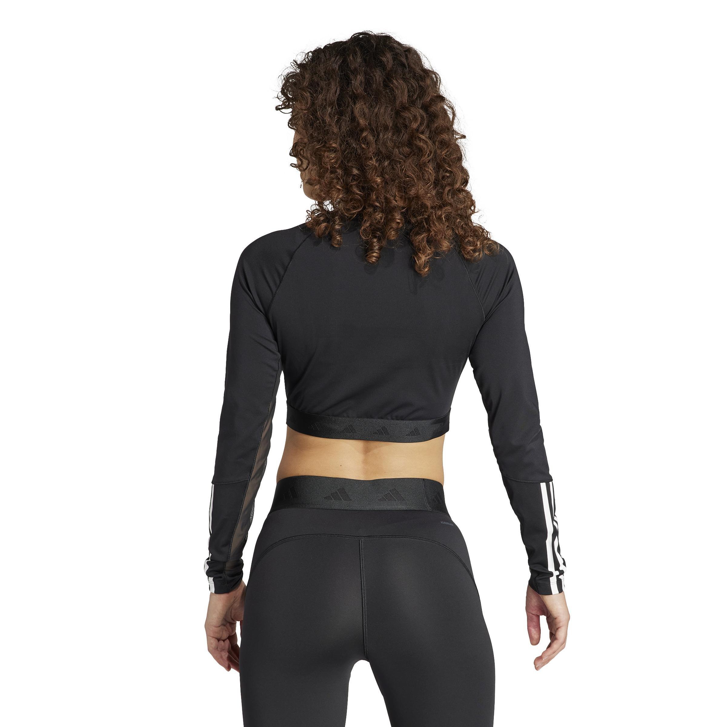 Hyperglam Training Crop Long-Sleeve Top, Multicolour, , large image number 5