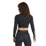 Women Hyperglam Training Crop Long-Sleeve Top, Black, A701_ONE, thumbnail image number 5