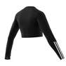 Women Hyperglam Training Crop Long-Sleeve Top, Black, A701_ONE, thumbnail image number 10