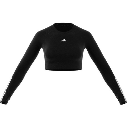 Women Hyperglam Training Crop Long-Sleeve Top, Black, A701_ONE, large image number 13
