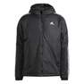 Men Essentials 3-Stripes Insulated Hooded Jacket, Black, A701_ONE, thumbnail image number 0