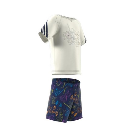 Kids Unisex Adidas X Star Wars Young Jedi Tee Set, White, A701_ONE, large image number 11