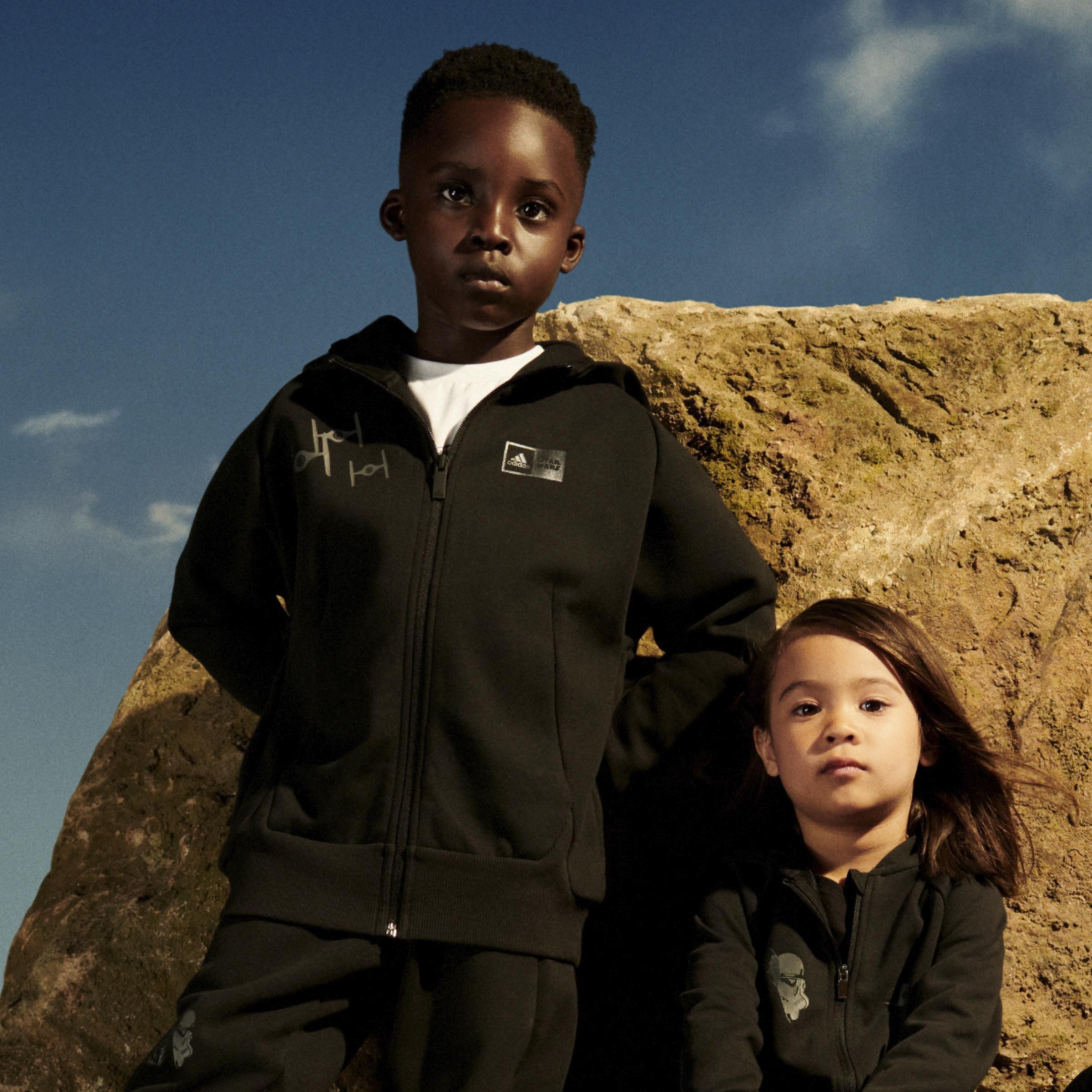 adidas - Unisex Kids Adidas X Star Wars Z.N.E. Full-Zip Hoodie, Black