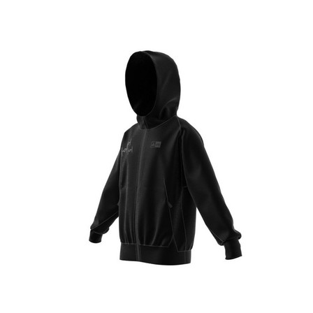 Unisex Kids Adidas X Star Wars Z.N.E. Full-Zip Hoodie, Black, A701_ONE, large image number 8