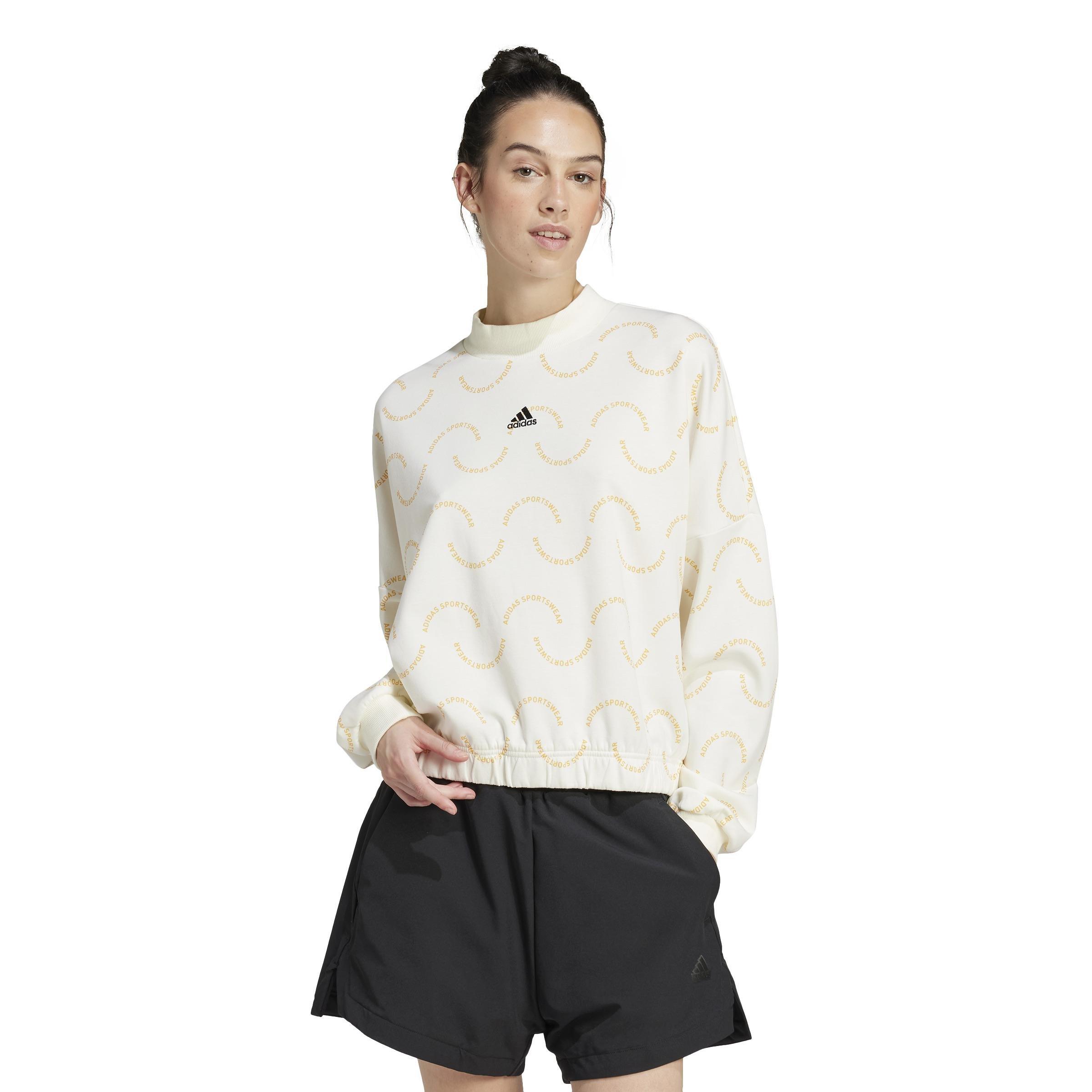 adidas - Women Sportswear Resort Graphic Loose Sweatshirt, White