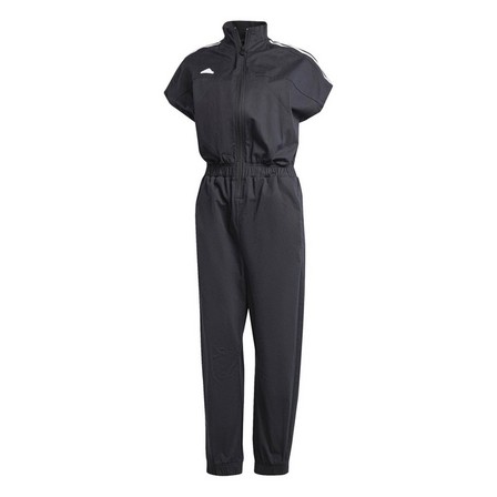 Women Tiro Woven Loose Jumpsuit, Black, A701_ONE, large image number 0
