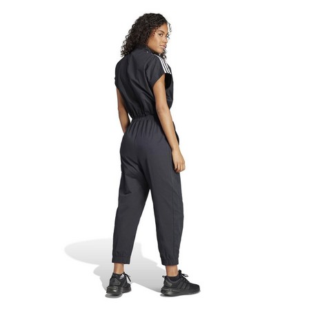 Women Tiro Woven Loose Jumpsuit, Black, A701_ONE, large image number 3