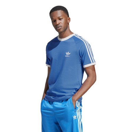 Men Adicolor Classics 3-Stripes T-Shirt, Blue, A701_ONE, large image number 14