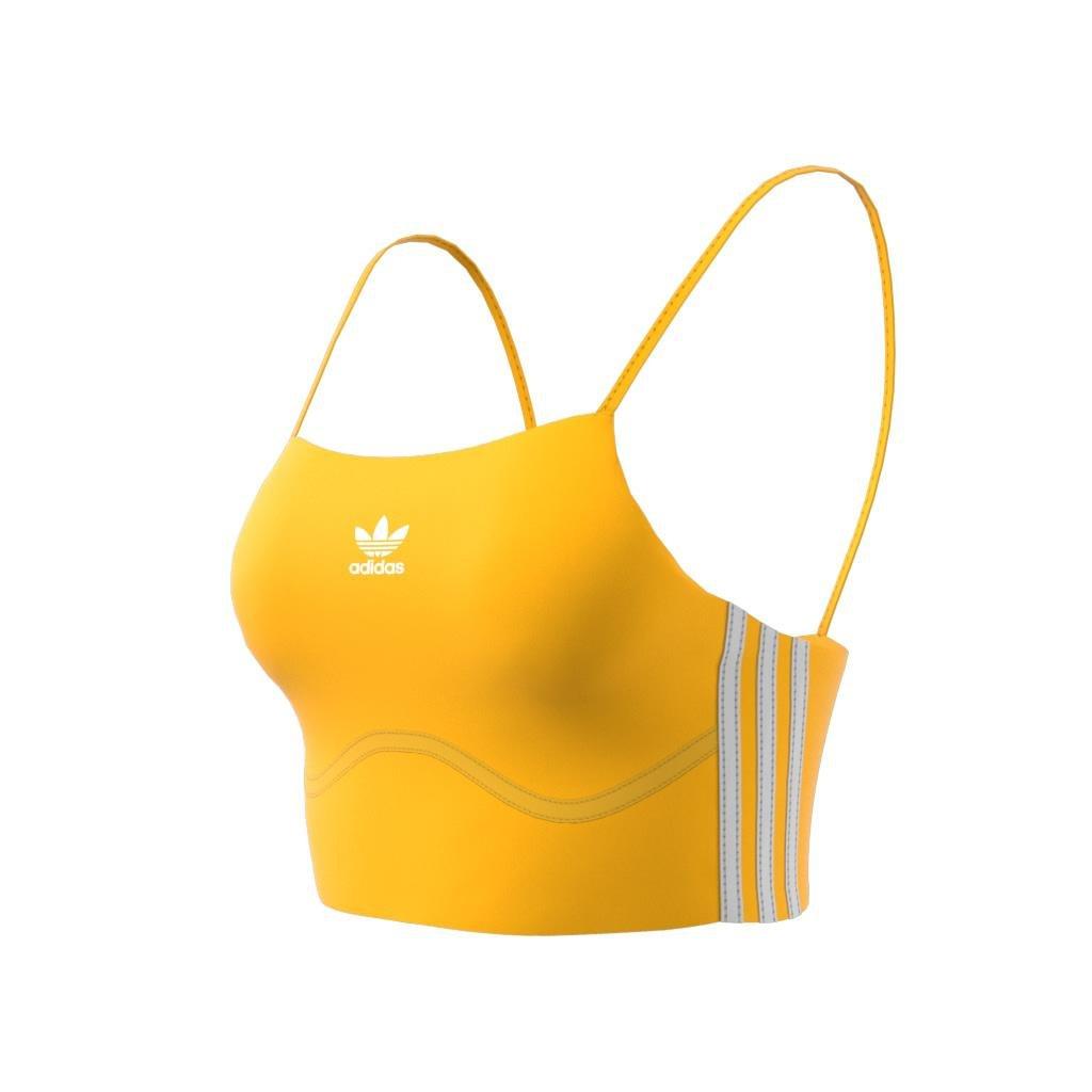 Women 3-Stripes Sports Bra Long-Sleeve Top, Gold, A701_ONE, large image number 7