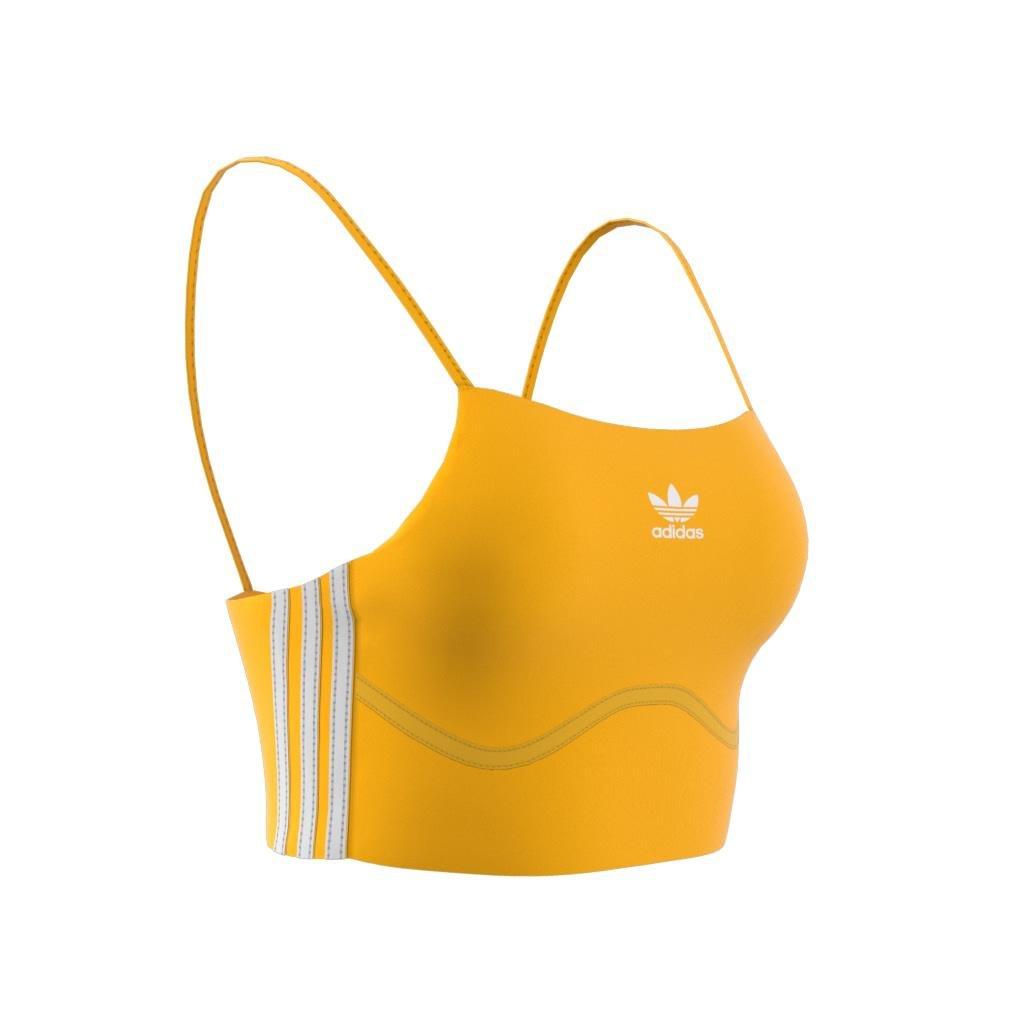 Women 3-Stripes Sports Bra Long-Sleeve Top, Gold, A701_ONE, large image number 9