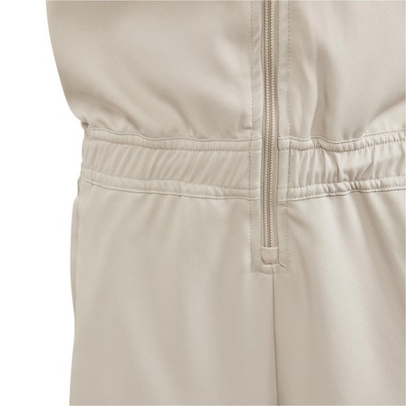 Kids Girls Adicolor Short Sleeve Jumpsuit, Beige, A701_ONE, large image number 4