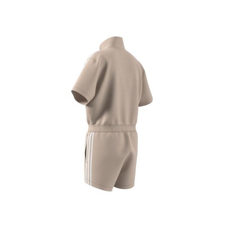 Kids Girls Adicolor Short Sleeve Jumpsuit, Beige, A701_ONE, large image number 6