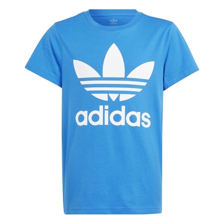 Unisex Kids Trefoil T-Shirt, Blue, A701_ONE, large image number 0