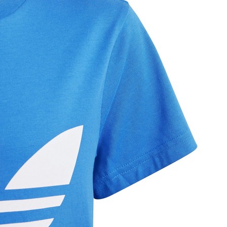 Unisex Kids Trefoil T-Shirt, Blue, A701_ONE, large image number 4