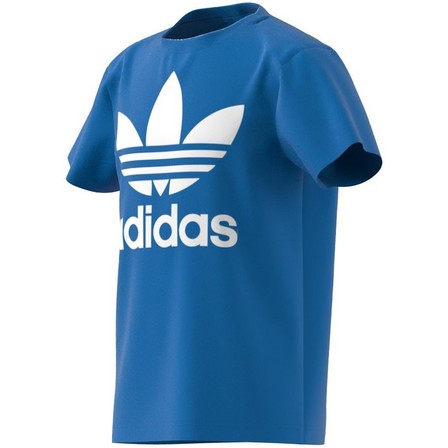 Unisex Kids Trefoil T-Shirt, Blue, A701_ONE, large image number 12