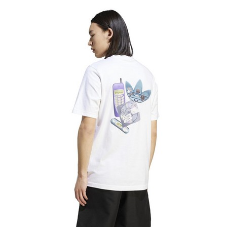Men Adidas Multi Graphic T-Shirt, White, A701_ONE, large image number 3