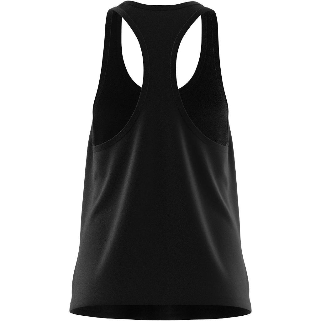 Train Essentials Minimal Branding Racerback Tank Top, Black, , large image number 10