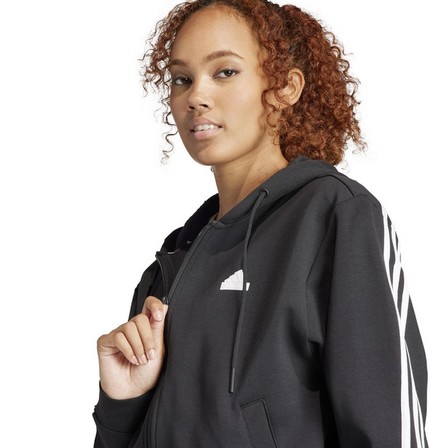Women Future Icons 3-Stripes Full Zip Hoodie, Black, A701_ONE, large image number 7