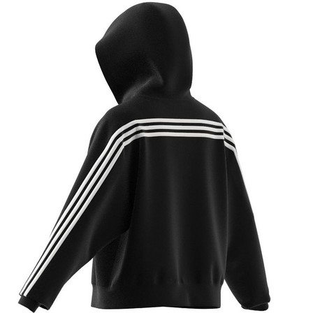 Women Future Icons 3-Stripes Full Zip Hoodie, Black, A701_ONE, large image number 8