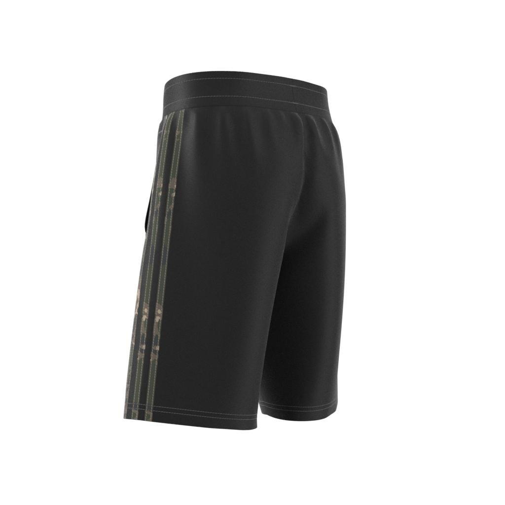 Unisex Kids Camo Shorts, Black, A701_ONE, large image number 13