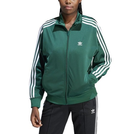 Women Adicolor Classics Loose Firebird Track Top, Green, A701_ONE, large image number 1