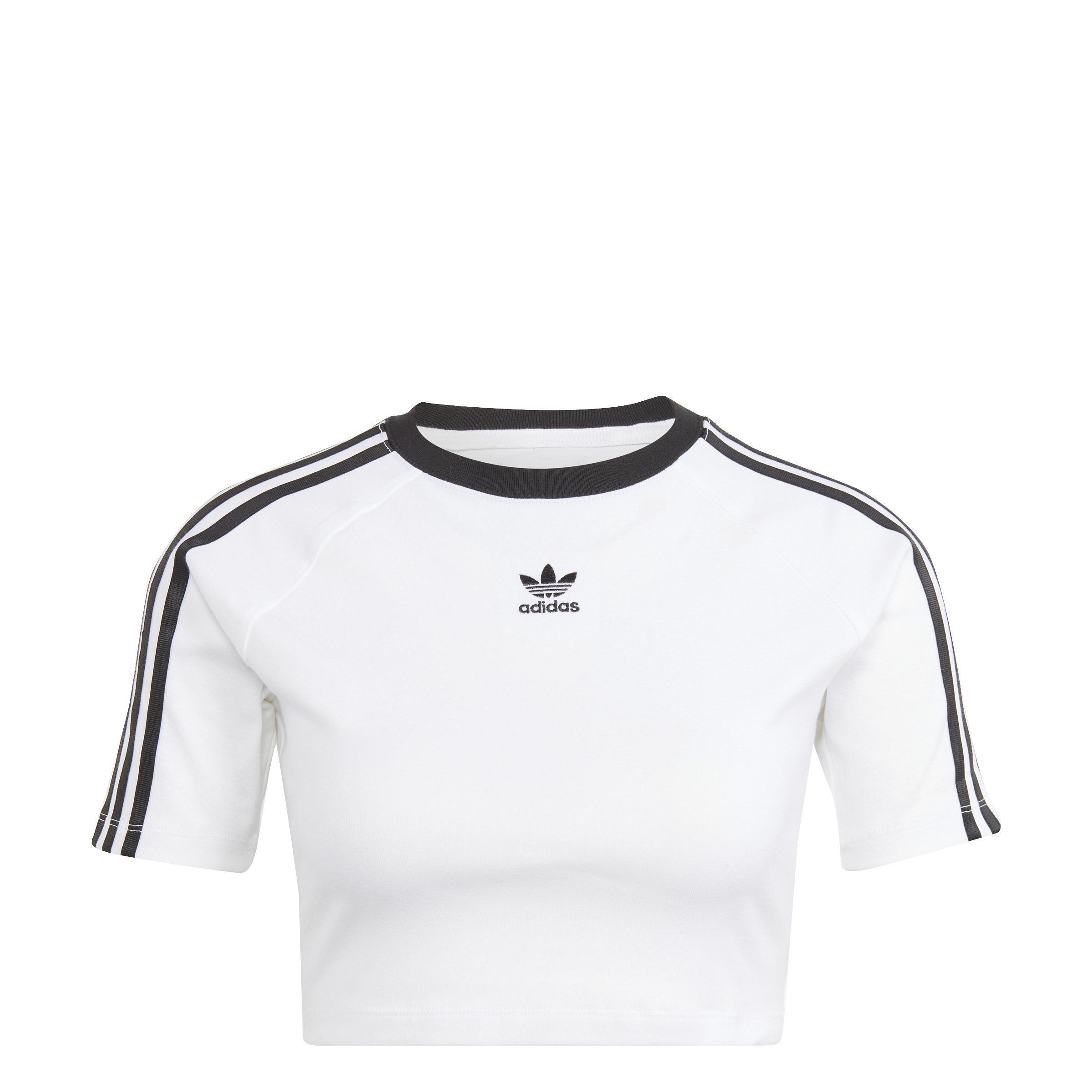 Women 3-Stripes Baby T-Shirt, White, A701_ONE, large image number 2
