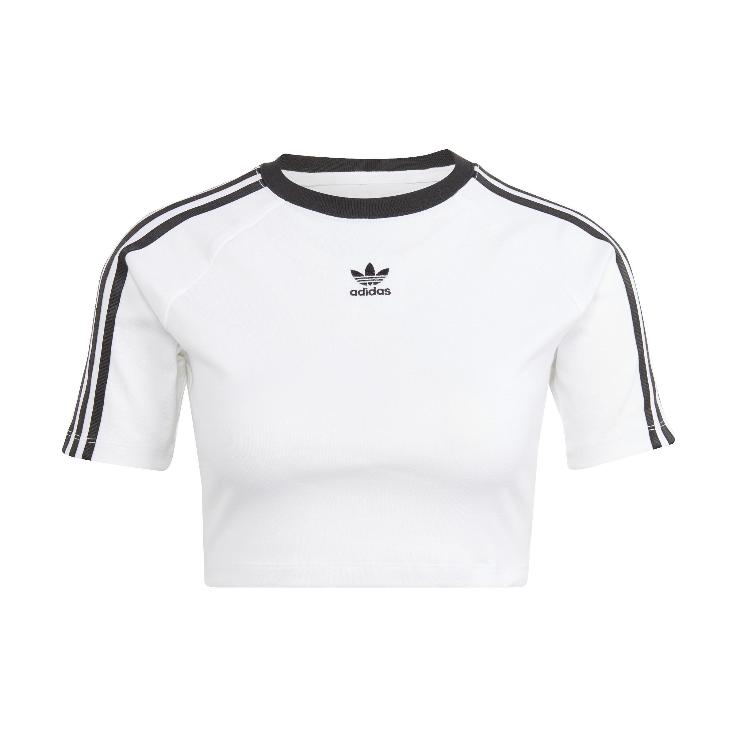 Women 3-Stripes Baby T-Shirt, White, A701_ONE, large image number 4