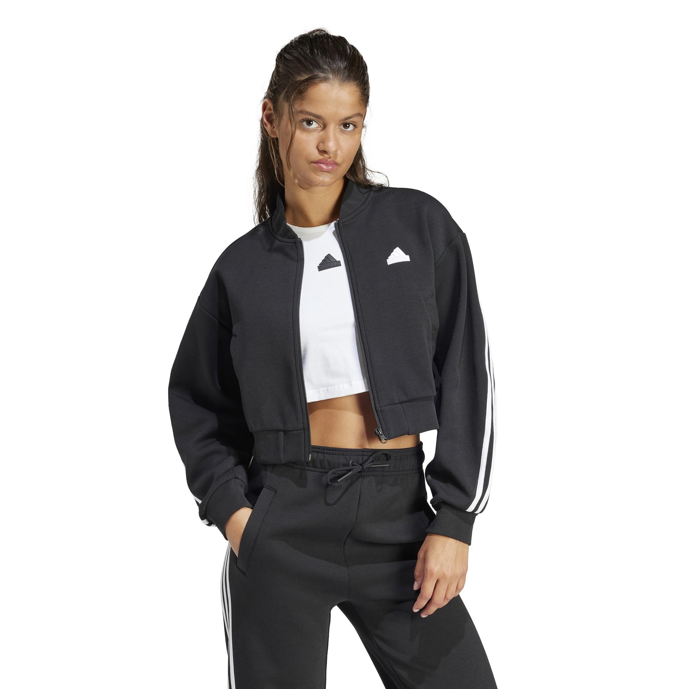 Future Icons 3-Stripes Bomber Jacket BLACK/WHITE Female Adult, A701_ONE, large image number 1