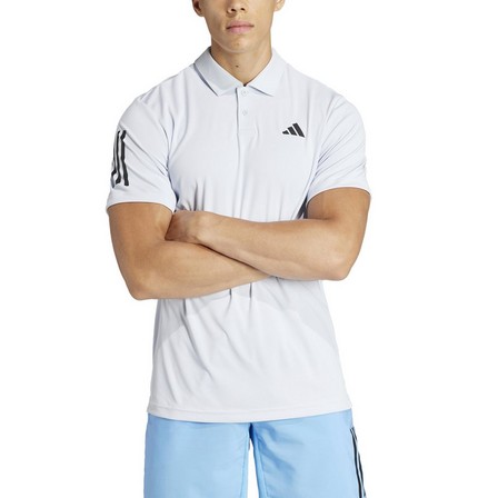 Men Club 3-Stripes Tennis Polo Shirt, Blue, A701_ONE, large image number 0