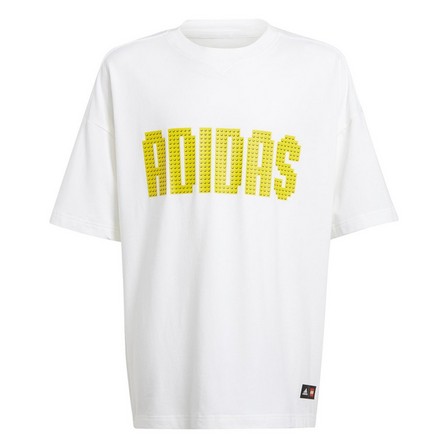 Unisex Kids Adidas X Classic Lego T-Shirt, White, A701_ONE, large image number 1