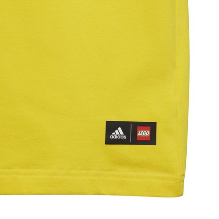 Unisex Kids Adidas X Classic Lego T-Shirt, Yellow, A701_ONE, large image number 4