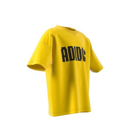 Unisex Kids Adidas X Classic Lego T-Shirt, Yellow, A701_ONE, large image number 10