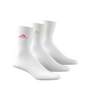 Unisex Cushioned Crew Socks 3 Pairs, White, A701_ONE, thumbnail image number 1