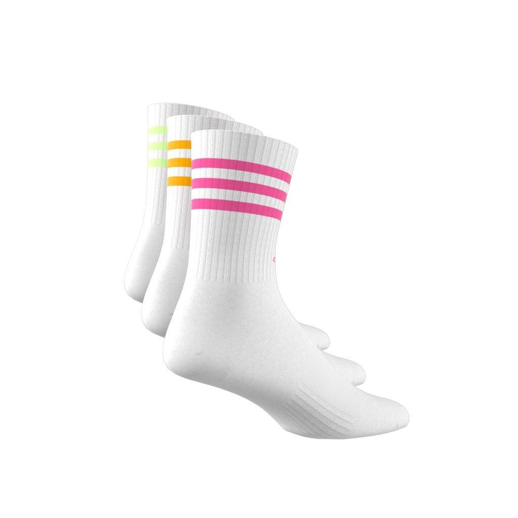 Unisex 3-Stripes Cushioned Crew Socks 3 Pairs, Multicolour, A701_ONE, large image number 6
