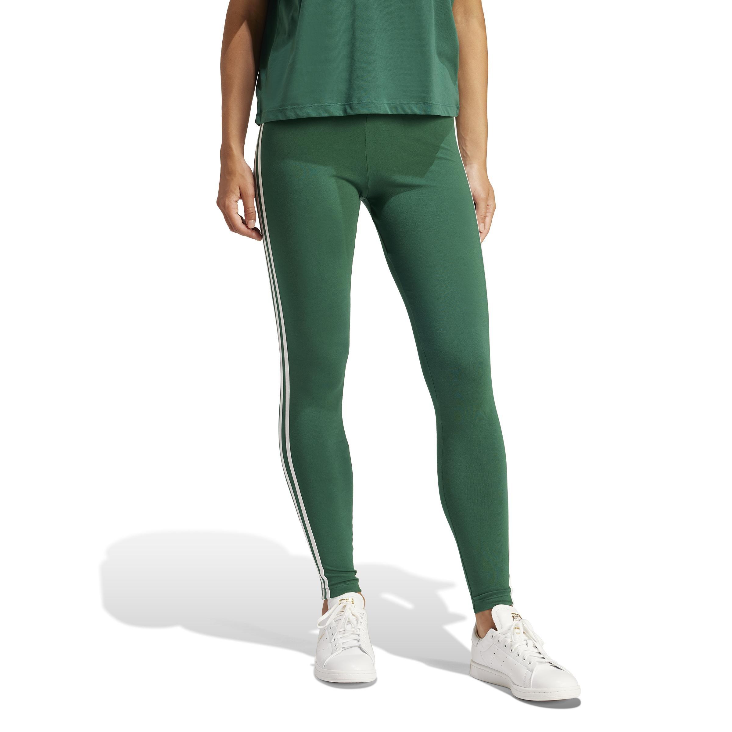 adidas Women 3-Stripes Leggings, Green