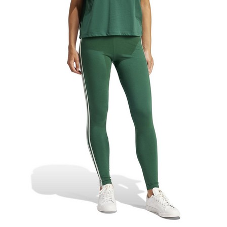 Women 3-Stripes Leggings, Green, A701_ONE, large image number 1