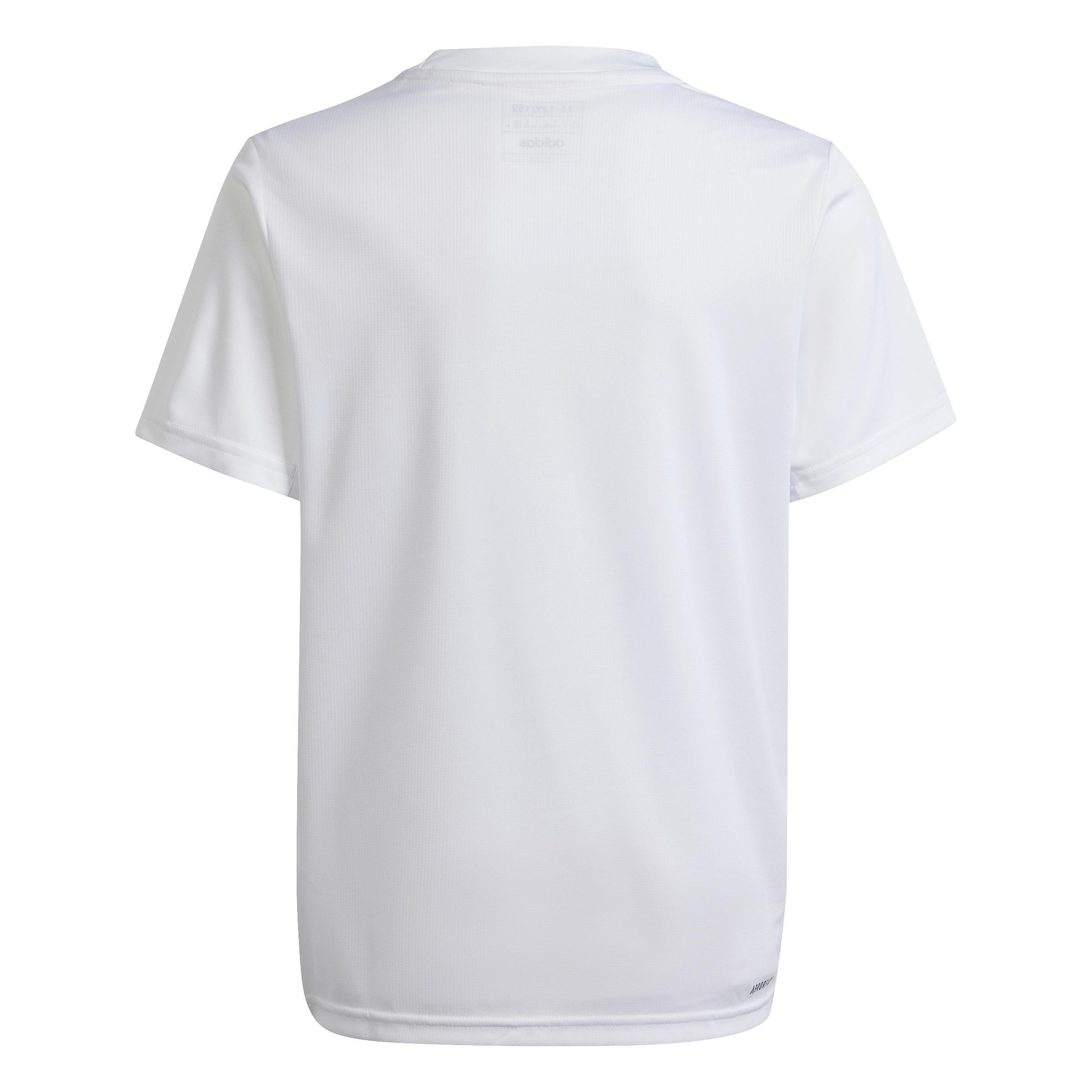Kids Unisex Train Essentials Aeroready Logo Regular-Fit T-Shirt, White, A701_ONE, large image number 2