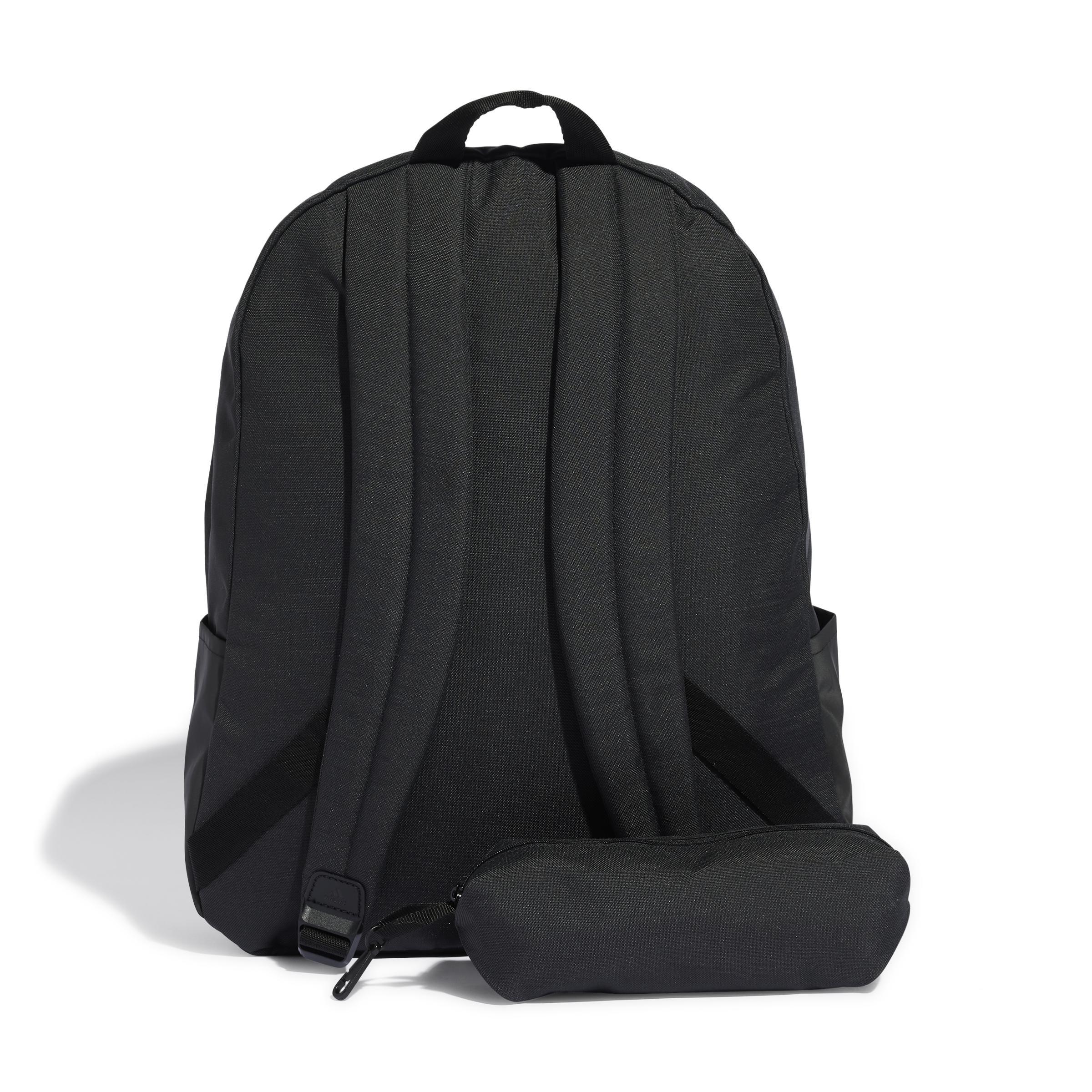 Unisex Classic 3-Stripes Backpack, Black, , large image number 3
