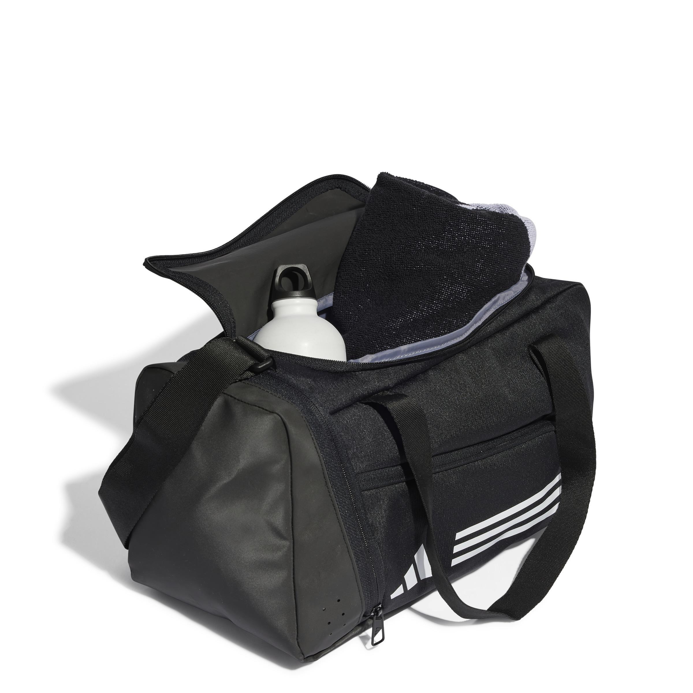 Unisex Essentials 3-Stripes Duffel Bag XSmall, Black, A701_ONE, large image number 2