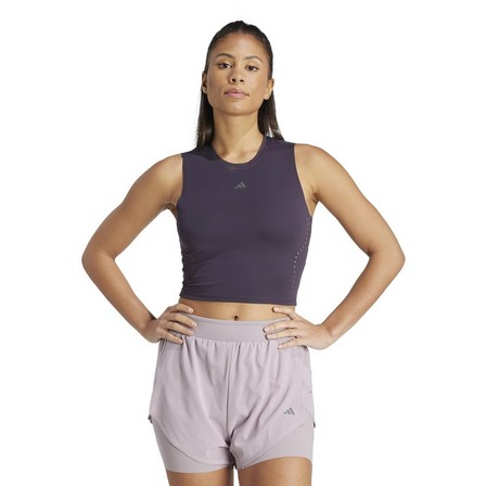 Women Hiit Crop Heat.Rdy Tank Top, Purple, A701_ONE, large image number 9