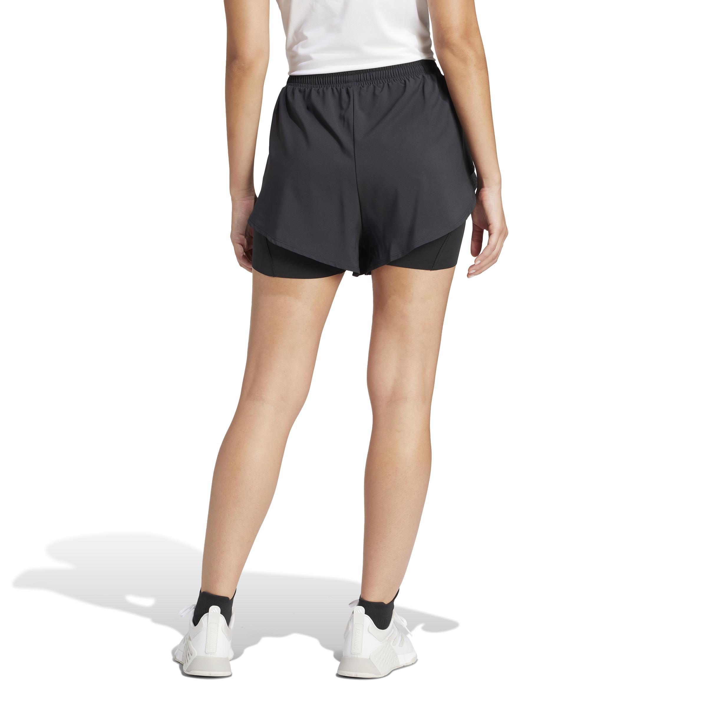 Designed for Training 2-in-1 Shorts, Black, , large image number 2