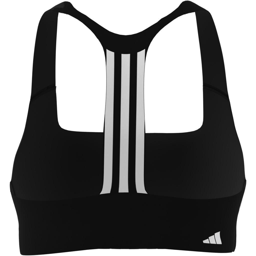 Powerimpact Training Medium-Support 3-Stripes Bra, Black, A701_ONE, large image number 7