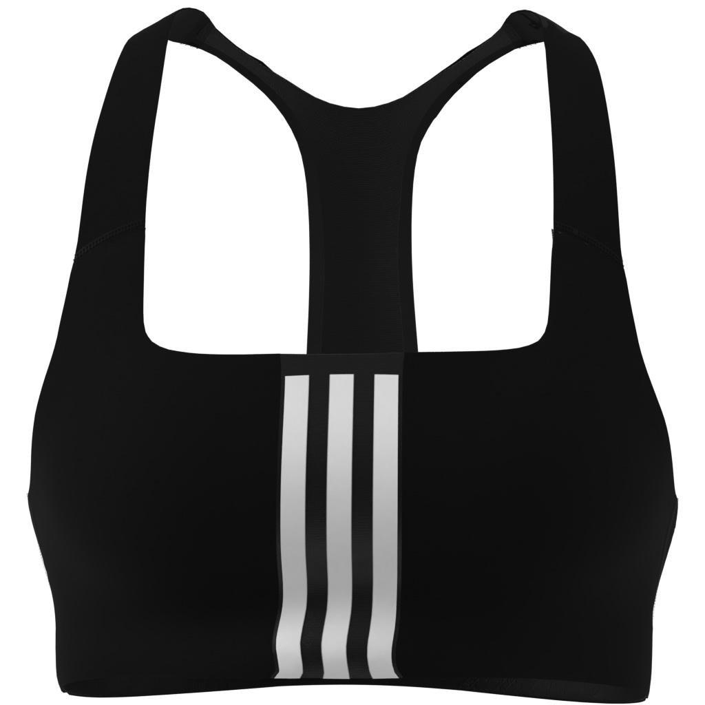 Powerimpact Training Medium-Support 3-Stripes Bra, Black, , large image number 8