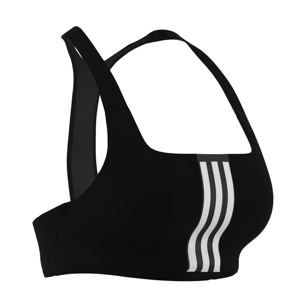 Powerimpact Training Medium-Support 3-Stripes Bra, Black, , large image number 10