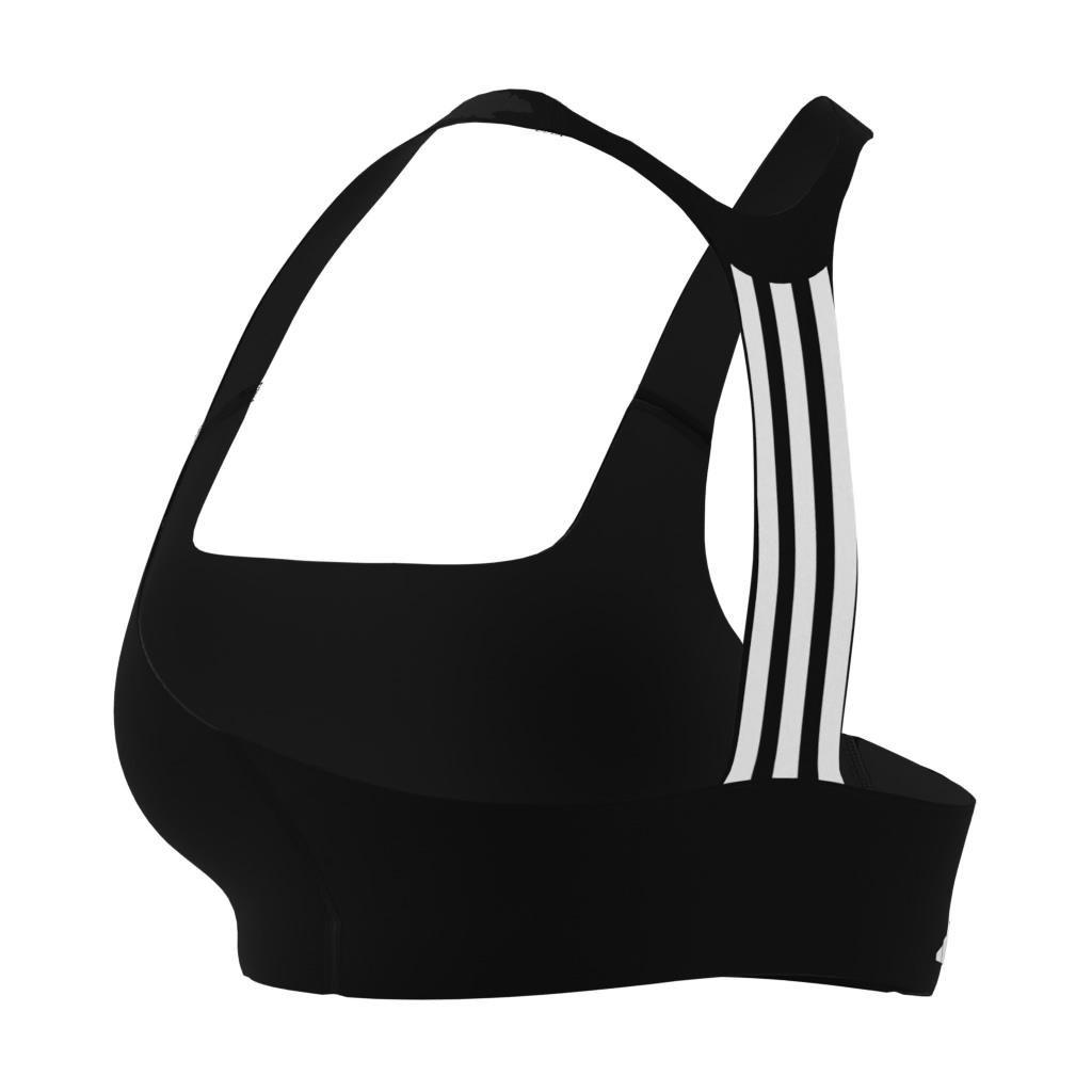 Powerimpact Training Medium-Support 3-Stripes Bra, Black, , large image number 11