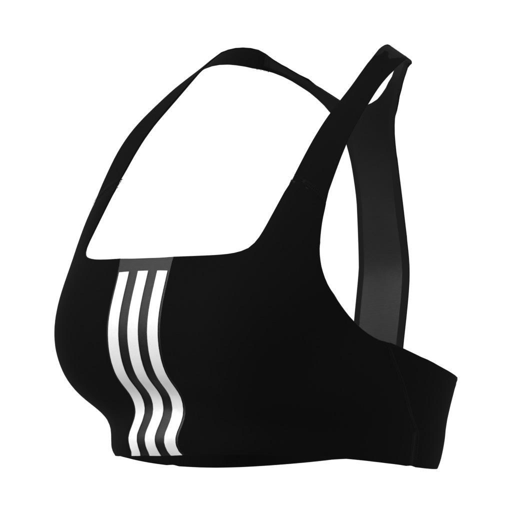 Powerimpact Training Medium-Support 3-Stripes Bra, Black, A701_ONE, large image number 12