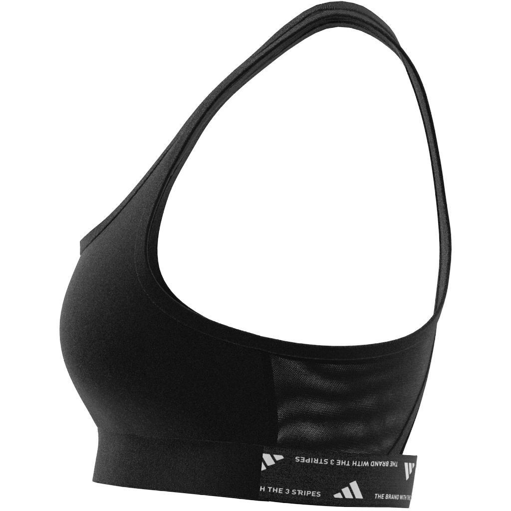 Women Powerreact Training Medium-Support Bra, Black, A701_ONE, large image number 10