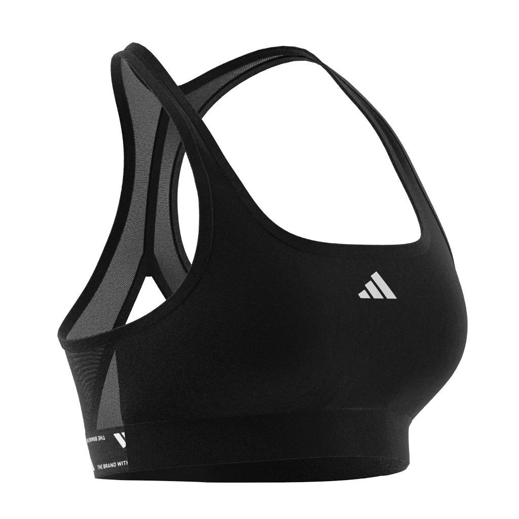 Women Powerreact Training Medium-Support Bra, Black, A701_ONE, large image number 12