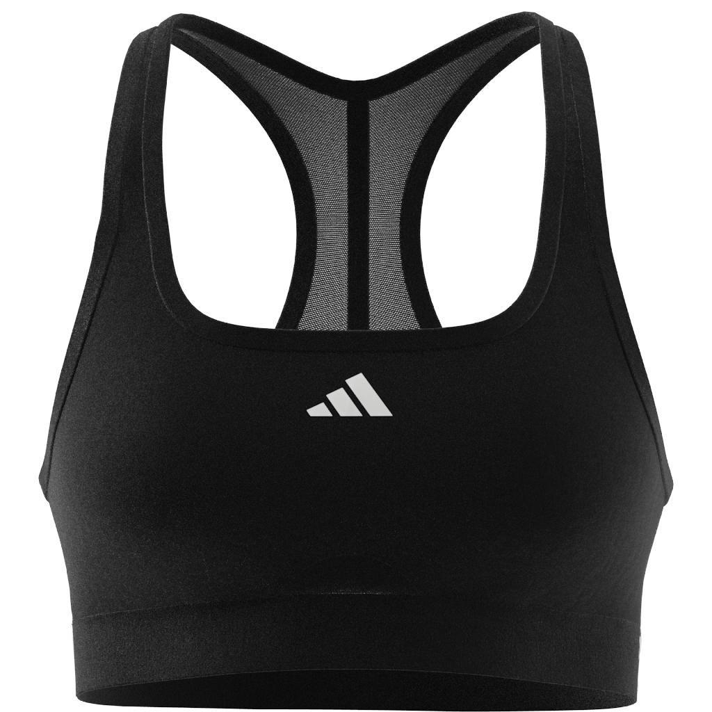 Women Powerreact Training Medium-Support Bra, Black, A701_ONE, large image number 13